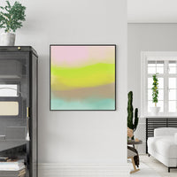 Thumbnail for Wall Art 70cmx70cm Colorful Watercolor Black Frame Canvas