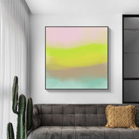 Thumbnail for Wall Art 80cmx80cm Colorful Watercolor Black Frame Canvas