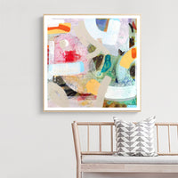 Thumbnail for Wall Art 70cmx70cm Changed My Mind IV by Aleah Koury Gold Frame Canvas