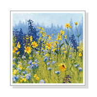 Thumbnail for Wall Art 50cmx50cm Joyful In July White Frame Canvas
