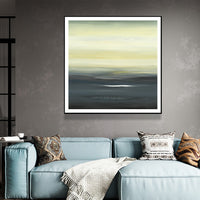 Thumbnail for Wall Art 70cmx70cm Land of Serenity Black Frame Canvas