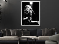 Thumbnail for Wall Art 30cmx40cm Young Stevie Nicks in Concert Poster, Black Frame Canvas