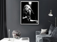 Thumbnail for Wall Art 50cmx70cm Young Stevie Nicks in Concert Poster, Black Frame Canvas