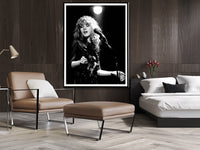 Thumbnail for Wall Art 50cmx70cm Young Stevie Nicks in Concert Poster, Black Frame Canvas