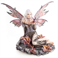 Thumbnail for Fairy in Flower Rock Pond with Tiny Dragon