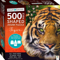 Thumbnail for Tiger 500 Piece Shaped Jigsaw Puzzle