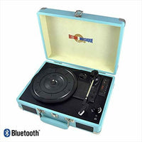 Thumbnail for Bluetooth Suitcase Style Record Player - Turquoise