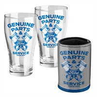 Thumbnail for FORD Heritage Set 2 Schooner Glasses and one Metallic Can Cooler Gift Pack