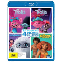 Thumbnail for Dreamworks 4 Movie Pack: Trolls / Trolls World Tour / Abominable / The Croods: A New Age Blu-ray