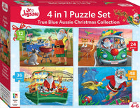 Thumbnail for Jr Jigsaw 4-in-1 True Blue Aussie Christmas Collection