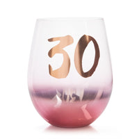 Thumbnail for 30th Birthday Blush Stemless Glass