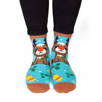 Thumbnail for Christmas Reindeer Feet Speak Socks