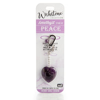 Thumbnail for Wishstone Collection Amethyst Heart Bag Charm