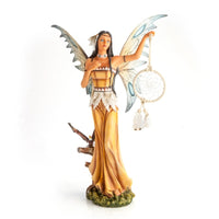 Thumbnail for Fairy with Dreamcatcher and Owl Companion Figurine