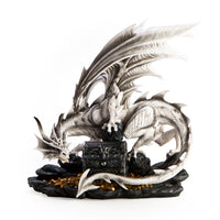 Thumbnail for Large White Dragon Figurine Guarding Trinket Box