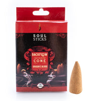 Thumbnail for Soul Sticks Dragon's Blood Backflow Incense Cone - Set of 10