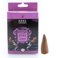 Thumbnail for Soul Sticks Lavender Backflow Incense Cone - Set of 10