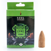 Thumbnail for Soul Sticks Patchouli Backflow Incense Cone - Set of 10