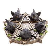 Thumbnail for Black Cat Pentacle Incense Burner
