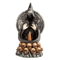 Thumbnail for Hooded Baphomet & Skulls Backflow Incense Burner