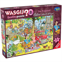 Thumbnail for Wasgij 500 Piece XL Puzzle - Destiny Retro The Proposal