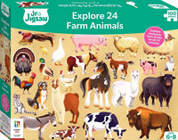 Thumbnail for Junior Jigsaw Explore 24: Farm Animals 100 Piece Puzzle