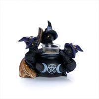 Thumbnail for Black Cat Cauldron Tealight Holder