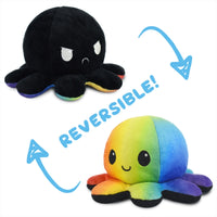 Thumbnail for Reversible Plushie - Octopus Black/Rainbow