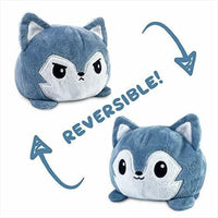 Thumbnail for Reversible Plushie - Wolf Gray/White