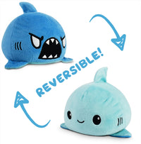 Thumbnail for Reversible Plushie - Shark Light Blue/Blue