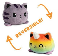 Thumbnail for Reversible Plushie - Tabby/Rainbow Cat