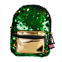 Thumbnail for Gold Green Sequins BooBoo Backpack Mini