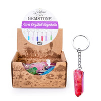 Thumbnail for Gemstone Aura Quartz Point Keychain (SENT AT RANDOM)