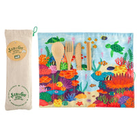 Thumbnail for Sea Animals Eco-to-Go Bamboo Cutlery Set