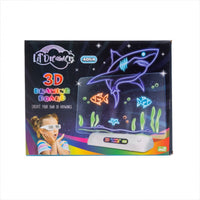 Thumbnail for Lil Dreamers Aqua World's Sea Animals 3D Illuminate Drawing Board