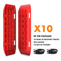 Thumbnail for X-BULL 10 Pairs Recovery tracks Boards 10T / Sand tracks/ Mud tracks Gen 2.0 Red