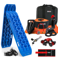 Thumbnail for X-BULL Winch Recovery Kit Recovery Tracks Gen 3.0 Blue Boards Snatch Strap Off Road 4WD