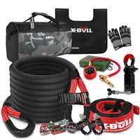 Thumbnail for X-BULL Recovery Rope kit Snatch Strap Soft Shackles Hitch receiver Kinetic Tire Deflator