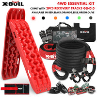 Thumbnail for X-BULL 4X4 Recovery Kit Kinetic Recovery Rope Snatch Strap / 2PCS Recovery Tracks 4WD Gen3.0 Red