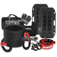 Thumbnail for X-BULL 4WD Recovery Kit 15PCS Winch Recovery track Kinetic Rope Snatch Strap 4X4