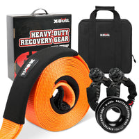 Thumbnail for X-BULL 4WD Recovery Kit Off Road Snatch Strap Soft Shackles Snatch Block Pulley