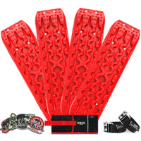 Thumbnail for X-BULL 2 Pairs Recovery tracks Sand Mud Snow 4WD / 4x4 ATV Offroad Stronger Gen 3.0 - Red