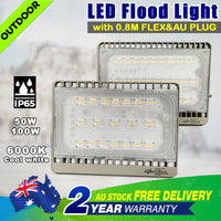 Thumbnail for 2 x 50W Led Flood Light IP65 AU Plug