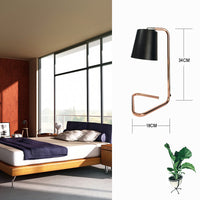 Thumbnail for 2 x Table Light With Triangle Metal Base with Copper Plating LED Vintage Globe Included