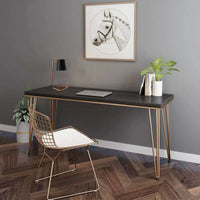 Thumbnail for 2 x Table Light With Triangle Metal Base with Copper Plating LED Vintage Globe Included