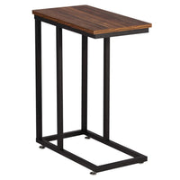 Thumbnail for EKKIO C-Shaped End Table with Anti Slip Base (Walnut)
