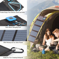 Thumbnail for BigBlue Portable 28W SunPower Solar Panel 2 USB Ports with Digital Ammeter
