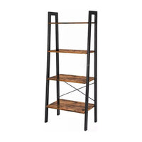 Thumbnail for EKKIO 4-Tiers Metal Wood Ladder Shelf