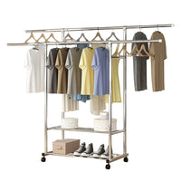 Thumbnail for Ekkio Clothes Rack Stainless Steel Two Rail