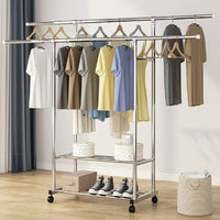 Thumbnail for Ekkio Clothes Rack Stainless Steel Two Rail